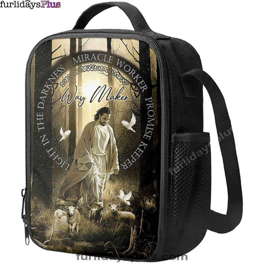 Way Maker Jesus & Lambs Lunchbag Lunch Bag, Jesus Lunchbag Pictures, Christian Lunchbag Lunch Bag