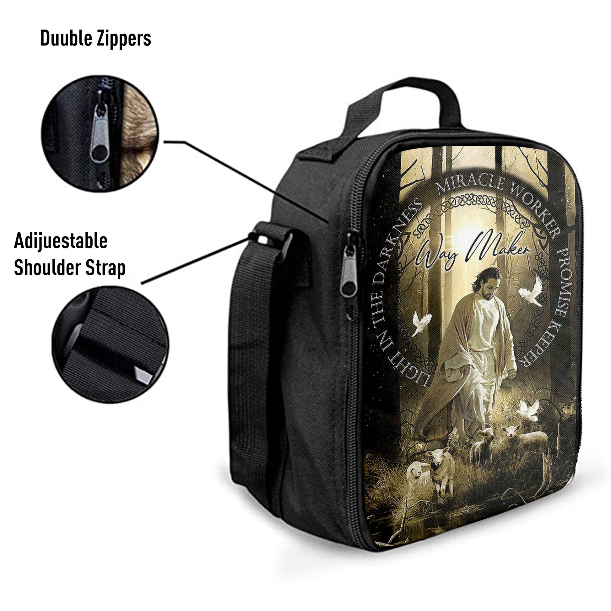 Way Maker Jesus & Lambs Lunchbag Lunch Bag, Jesus Lunchbag Pictures, Christian Lunchbag Lunch Bag
