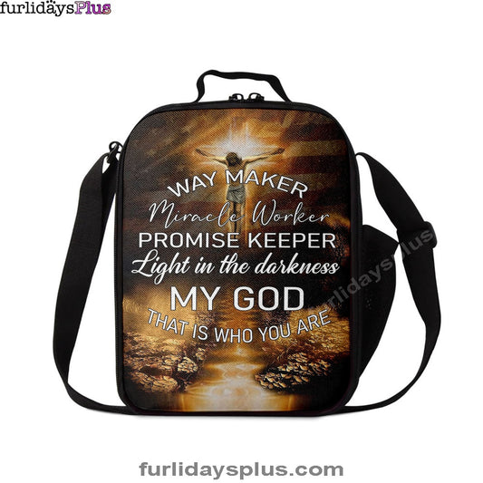 Way Maker Miracle Worker Promise Keeper Lunchbag Lunch Bag, Christian Wall Lunchbag, Religious Lunchbag