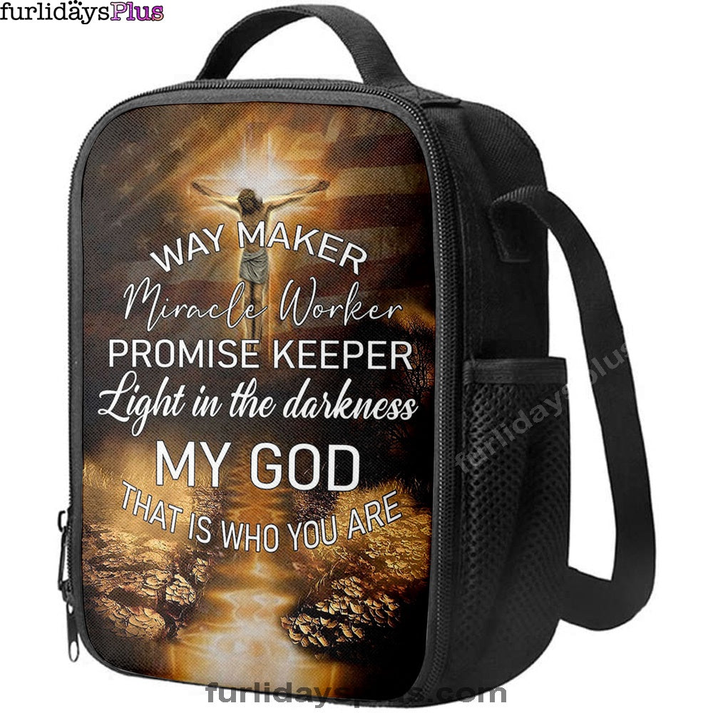 Way Maker Miracle Worker Promise Keeper Lunchbag Lunch Bag, Christian Wall Lunchbag, Religious Lunchbag