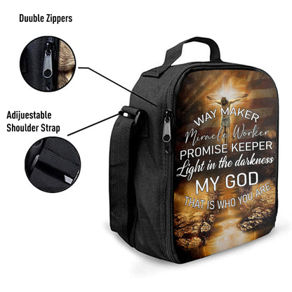 Way Maker Miracle Worker Promise Keeper Lunchbag Lunch Bag, Christian Wall Lunchbag, Religious Lunchbag