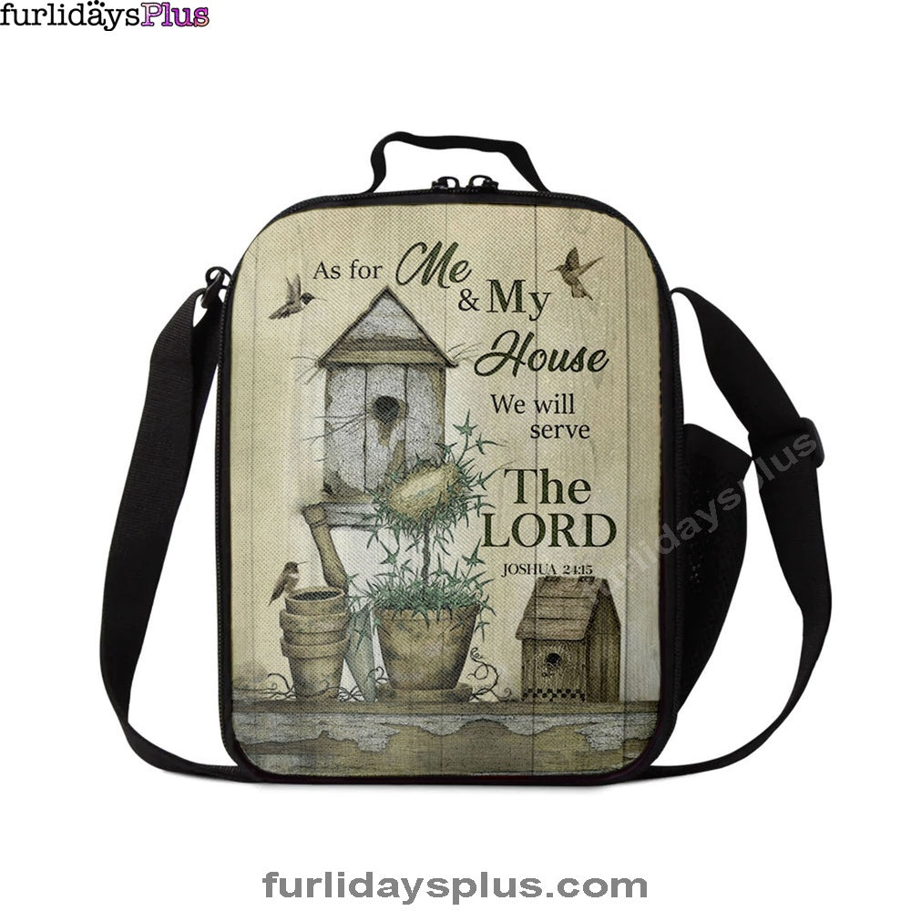 We Will Serve The Lord Lunchbag, Christian Lunchbag, Bible Verse Lunch Bag
