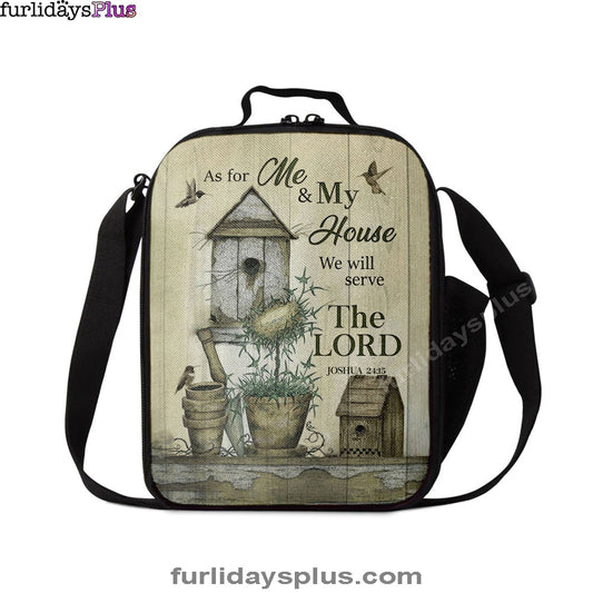 We Will Serve The Lord Lunchbag, Christian Lunchbag, Bible Verse Lunch Bag