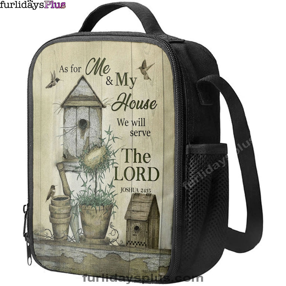 We Will Serve The Lord Lunchbag, Christian Lunchbag, Bible Verse Lunch Bag