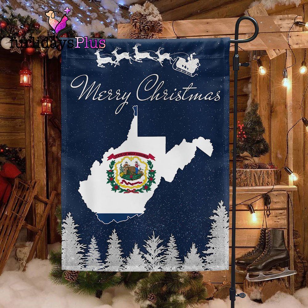 West Virginia Christmas Flag