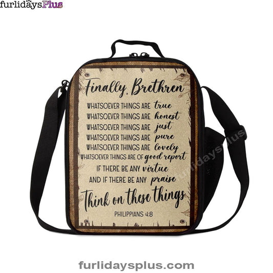 Whatsoever Things Are True Philippians 48 Bible Verse Lunchbag Art, Bible Verse Lunchbag, Scripture Lunch Bag
