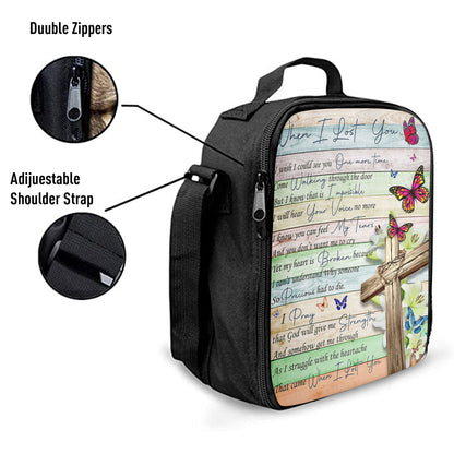 When I Lost You I Wish Lunchbag Lunch Bag, Christian Wall Lunchbag, Religious Lunchbag