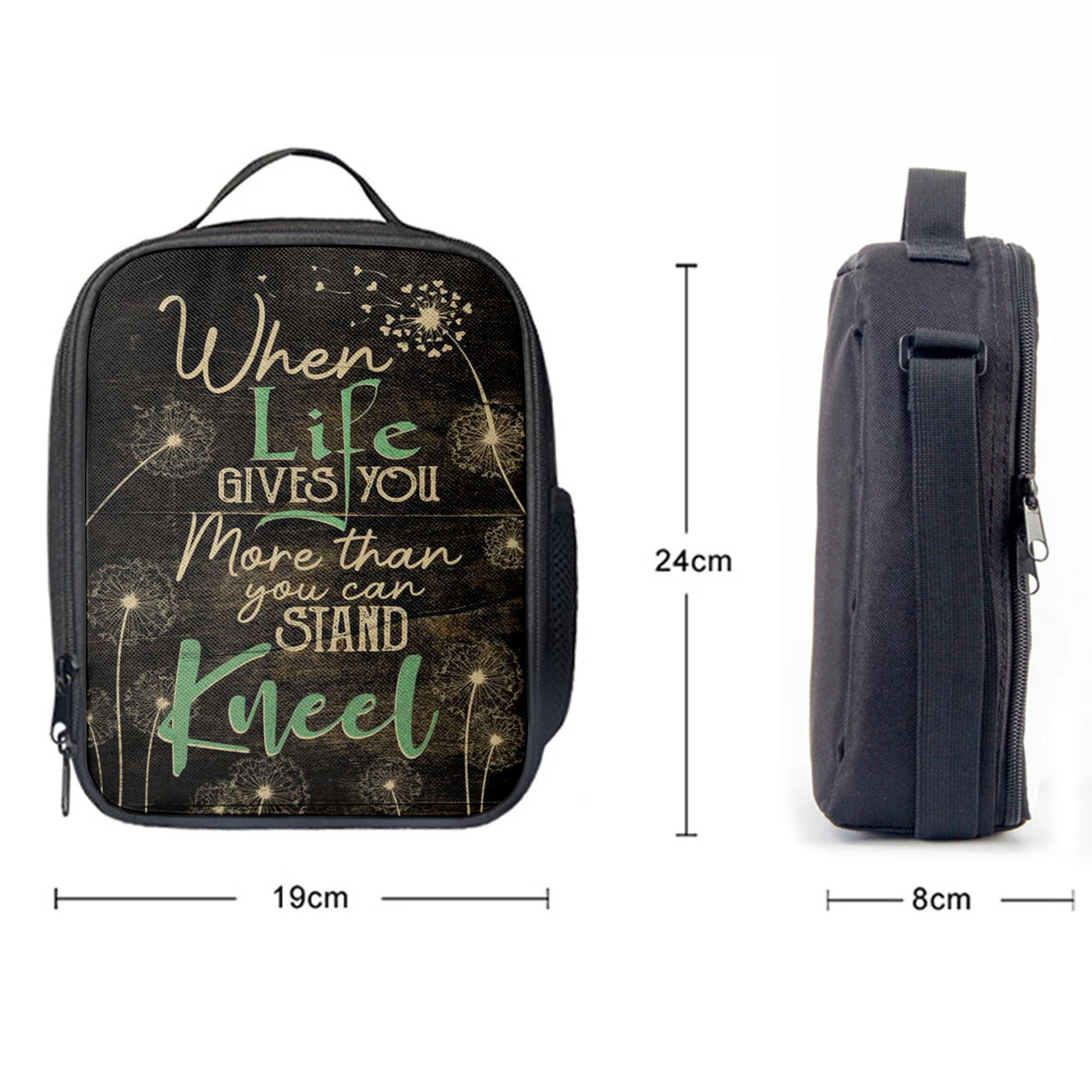 When Life Gives You More Than You Can Stand Kneel Lunchbag, Bible Verse Lunchbag, Scripture Lunch Bag