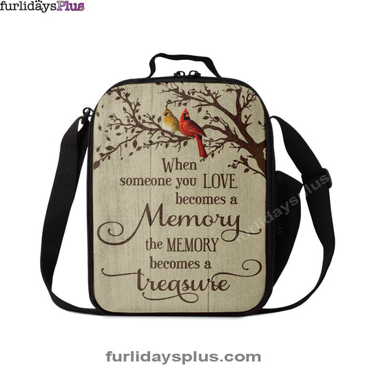 When Someone You Love Becomes A Memory Cardinal Lunchbag, Christian Lunchbag, Bible Verse Lunch Bag