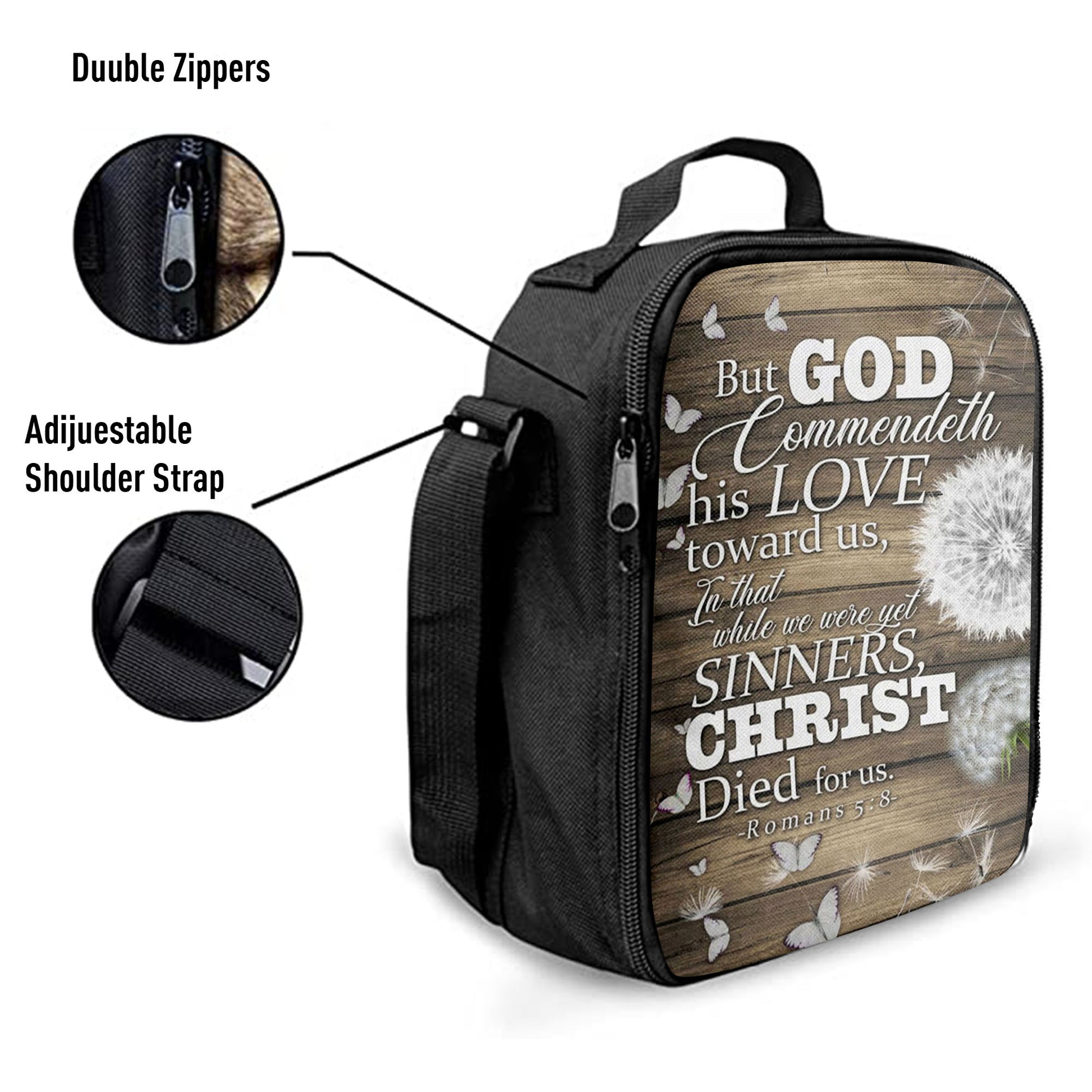 While We Were Yet Sinners Christ Died For Us Romans 58 Bible Verse Lunchbag Art, Bible Verse Lunchbag, Scripture Lunch Bag