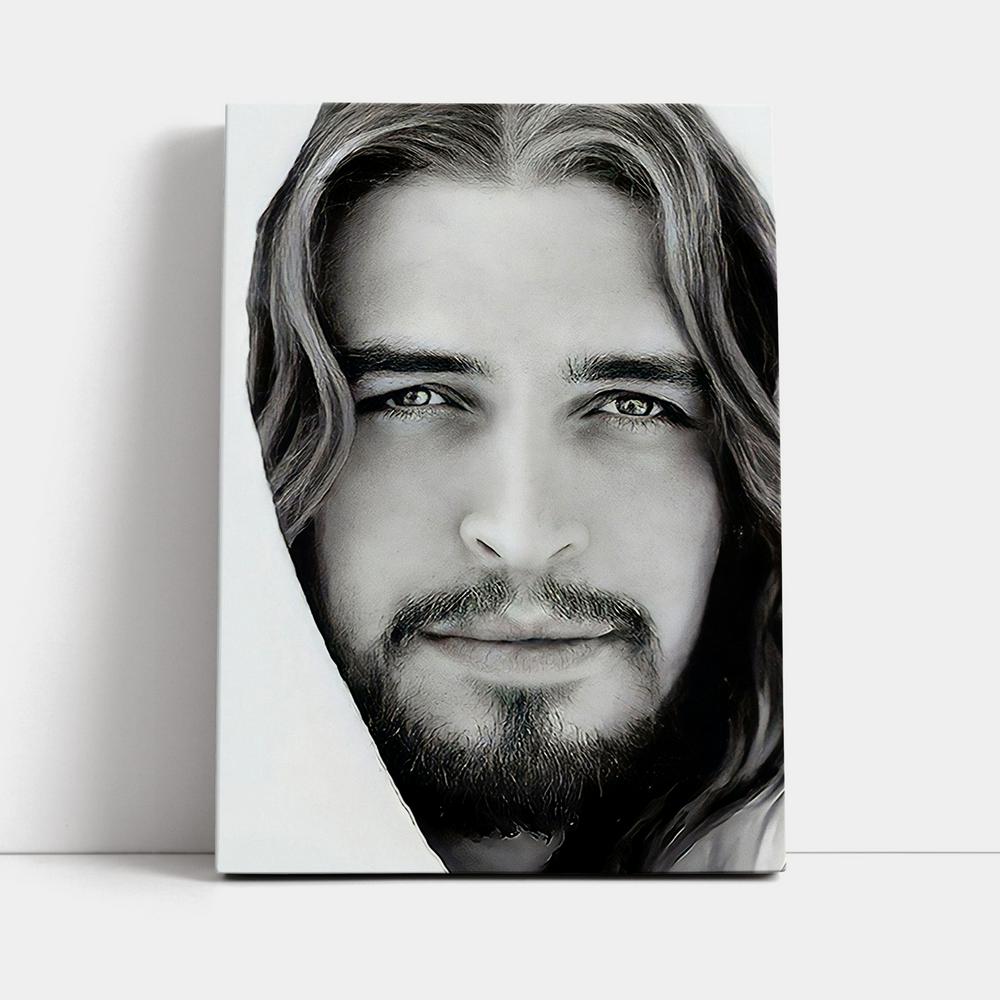 White Jesus Picture 2 - Jesus Canvas Wall Art - Christian Wall Art - Jesus Wall Decor