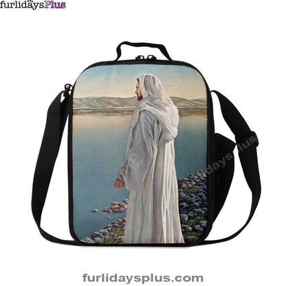 White Jesus Picture 3, Jesus Lunchbag Lunch Bag, Christian Lunch Bag, Jesus Lunchbag