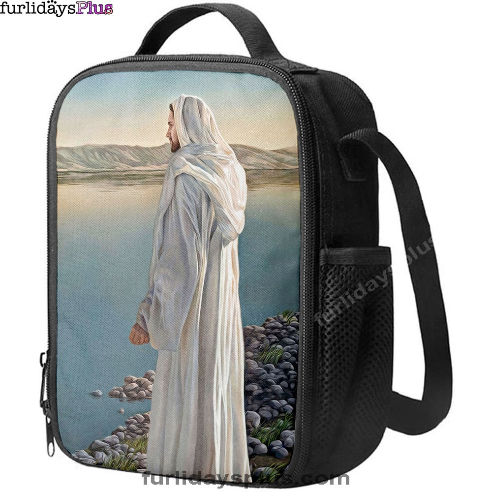 White Jesus Picture 3, Jesus Lunchbag Lunch Bag, Christian Lunch Bag, Jesus Lunchbag