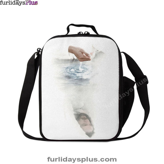 White Jesus Picture 4, Jesus Lunchbag Lunch Bag, Christian Lunch Bag, Jesus Lunchbag