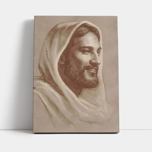 White Jesus Picture 5 - Jesus Portrait - Jesus Canvas Wall Art - Christian Wall Art - Jesus Wall Decor