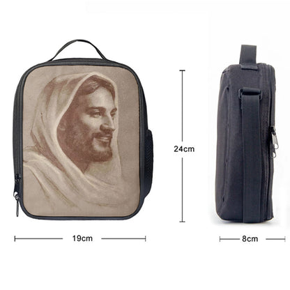 White Jesus Picture 5, Jesus Portrait, Jesus Lunchbag Lunch Bag, Christian Lunch Bag, Jesus Lunchbag