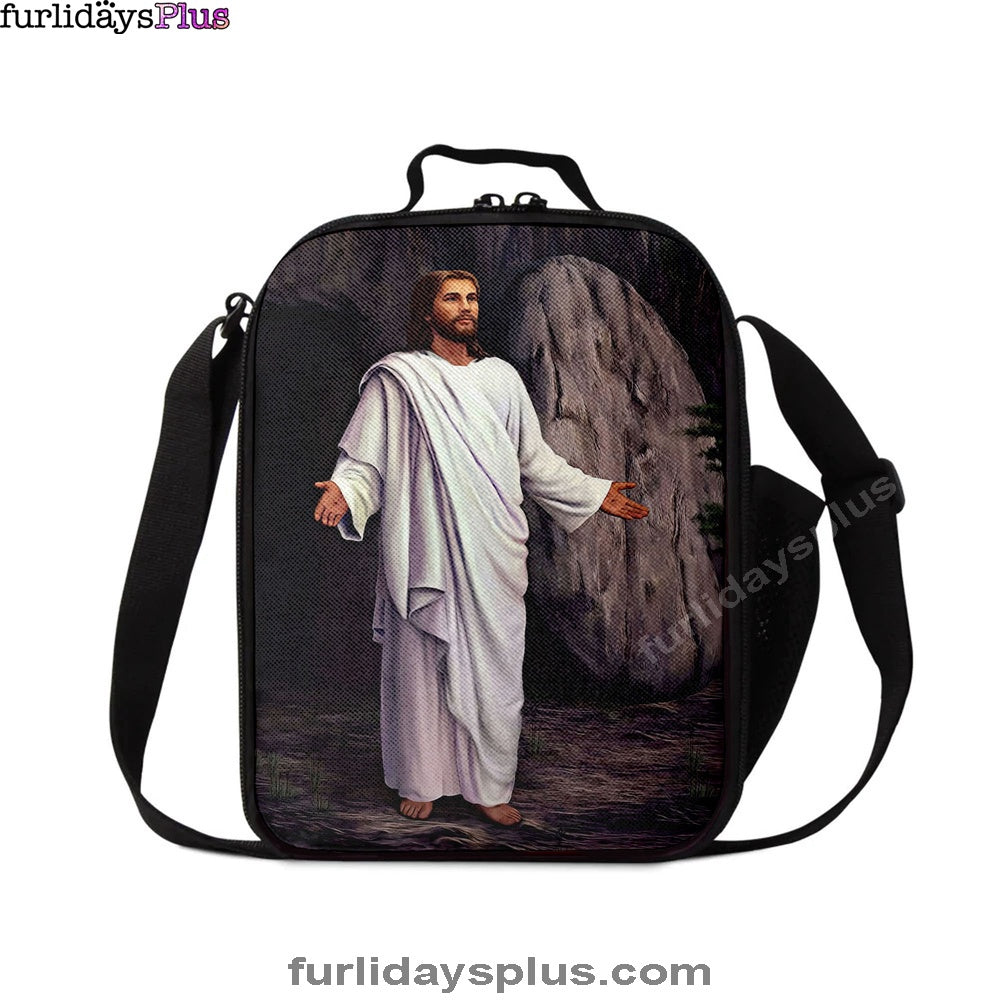 White Jesus Picture 6, He Is Risen Lunchbag, Jesus Lunchbag Lunch Bag, Christian Lunch Bag, Jesus Lunchbag