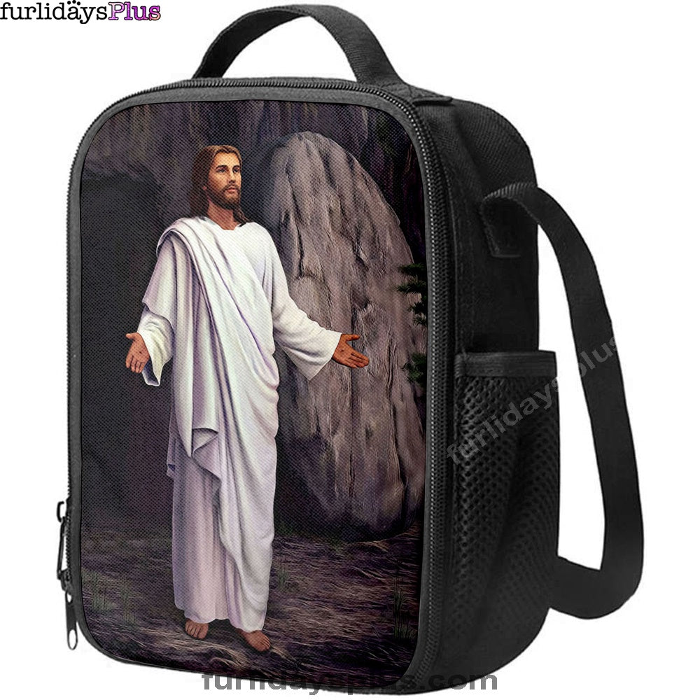 White Jesus Picture 6, He Is Risen Lunchbag, Jesus Lunchbag Lunch Bag, Christian Lunch Bag, Jesus Lunchbag