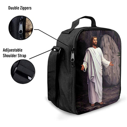 White Jesus Picture 6, He Is Risen Lunchbag, Jesus Lunchbag Lunch Bag, Christian Lunch Bag, Jesus Lunchbag