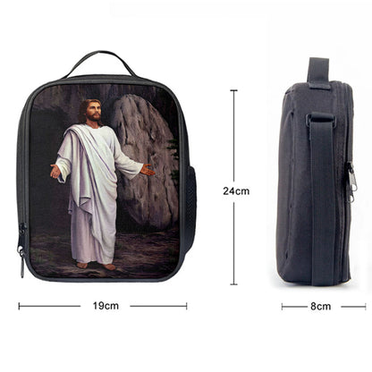 White Jesus Picture 6, He Is Risen Lunchbag, Jesus Lunchbag Lunch Bag, Christian Lunch Bag, Jesus Lunchbag