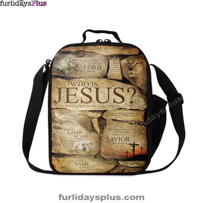 Who Is Jesus Lunchbag Lunch Bag, The Son Of The Living God, Mathew 16 16, Christian Wall Lunchbag, Religious Lunchbag
