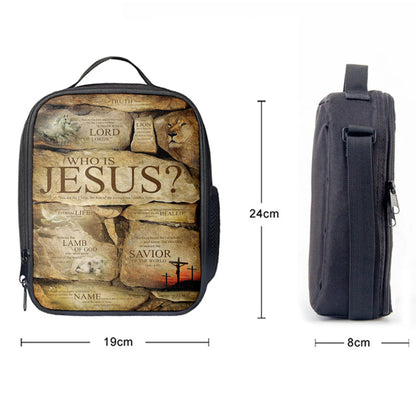 Who Is Jesus Lunchbag Lunch Bag, The Son Of The Living God, Mathew 16 16, Christian Wall Lunchbag, Religious Lunchbag