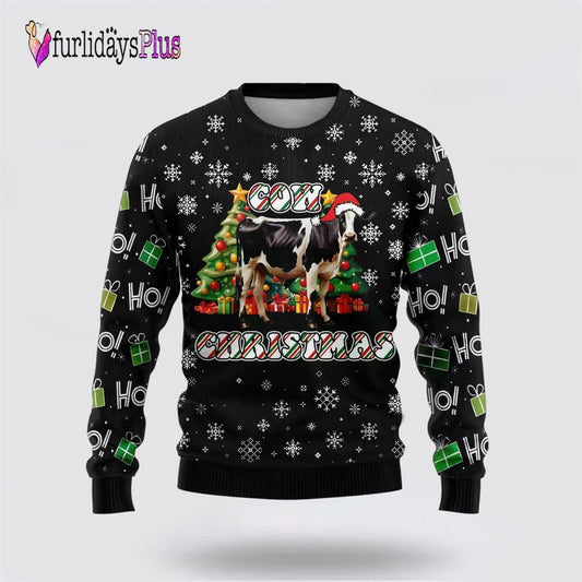 Xmas Pine Tree Cow Ugly Christmas Sweater For Men Women, Christmas Gift, Christmas Winter Fashion, Farmers Sweater