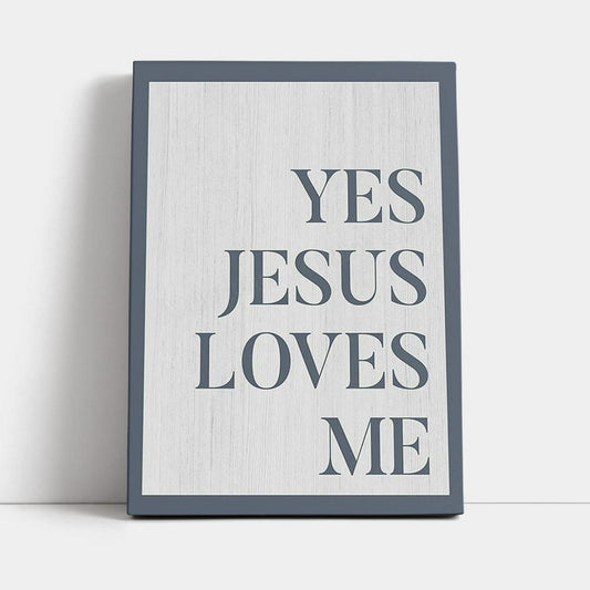 Yes Jesus Loves Me Canvas Wall Art Decor - Christian Canvas Wall Art Decor