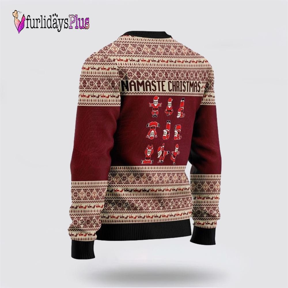 Yoga Santa Clause Ugly Christmas Sweater For Men And Women, Christmas Gift, Christmas Winter Fashion