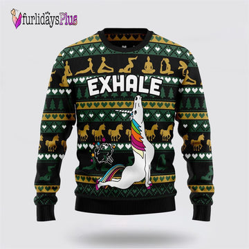 Yoga Unicorn Ugly Christmas Sweater, Best Gift For Christmas