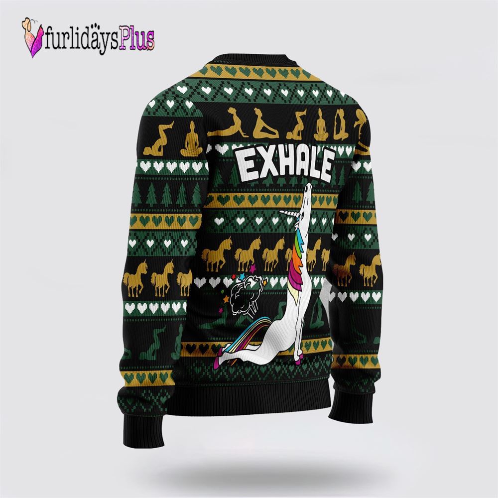 Yoga Unicorn Ugly Christmas Sweater, Best Gift For Christmas