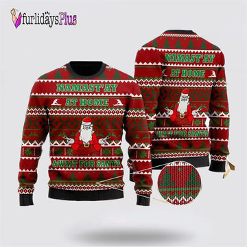 Yoga With Santa Claus Ugly Christmas Sweater For Men And Women, Christmas Gift, Christmas Winter Fashion