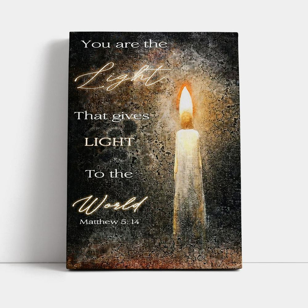 You Are The Light Candle Canvas Wall Art - Christian Wall Art - Inspirational Gift For Christian Women