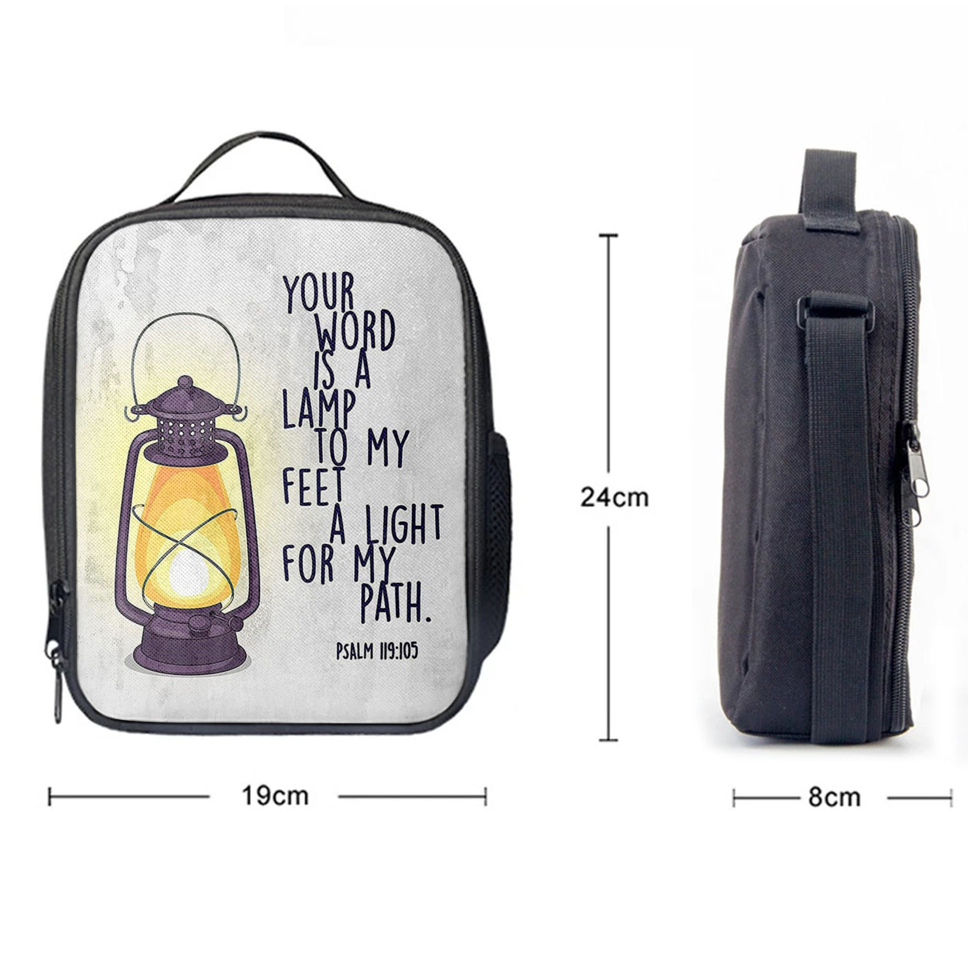 Your Word Is A Light For My Path, Psalm 119 105 Lunchbag Lunch Bag, Christian Lunchbag Lunch Bag