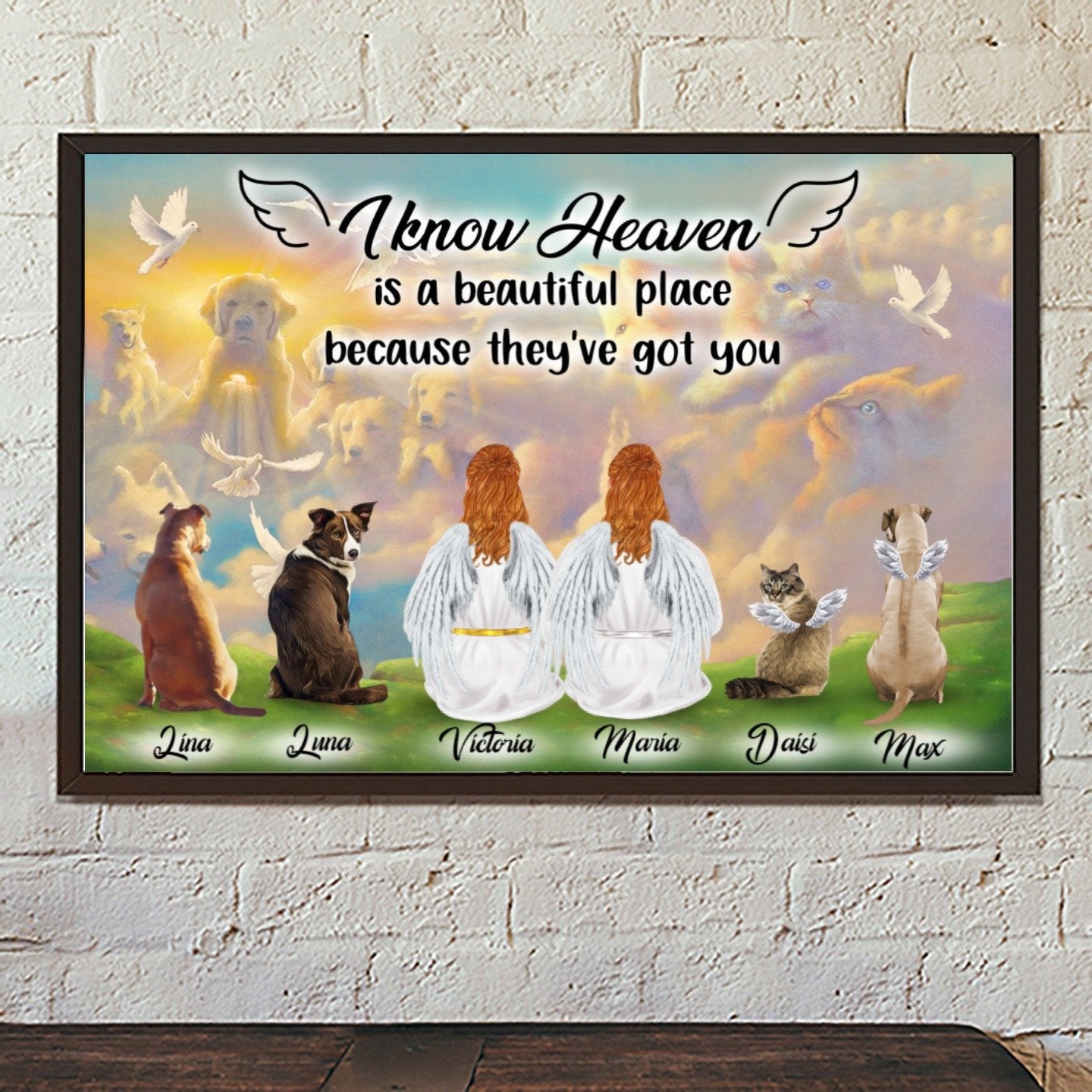 Personalized Canvas/Poster Prints for Friends/Pet Lovers - Amazing Gift Personalized With Dogs/Cats breed & Names - Life has to end