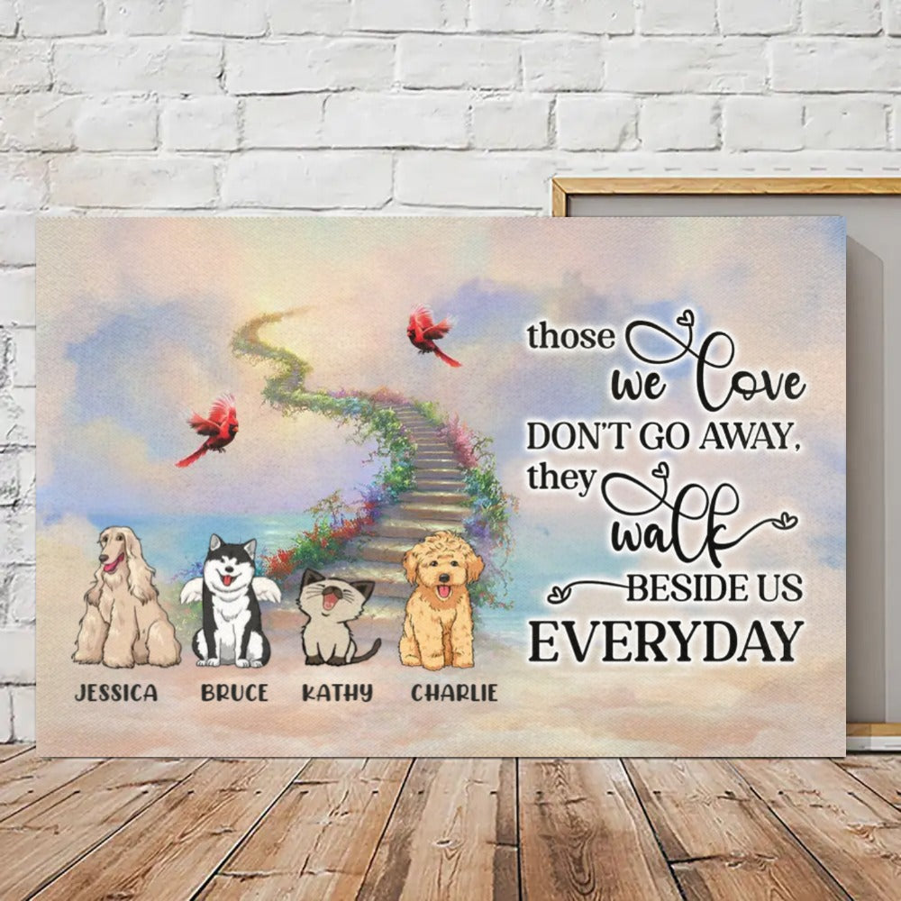 Personalized Dog Canvas - Dog Landscape Canvas - Dog Wall Art Canvas - Canvas Prints - Custom Dog Canvas Prints - Cat Canvas - Up To 4 Pets/Dogs/Cats