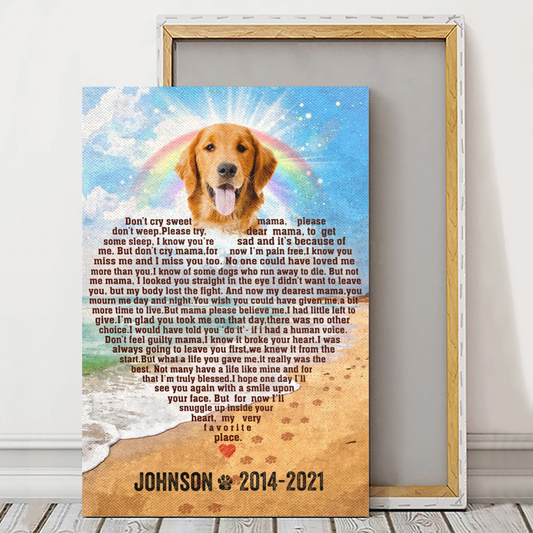 Personalized Canvas/Poster for Pet Lovers - Best Gift with your own photos - Pets/Dogs/Cats Lovers upload image