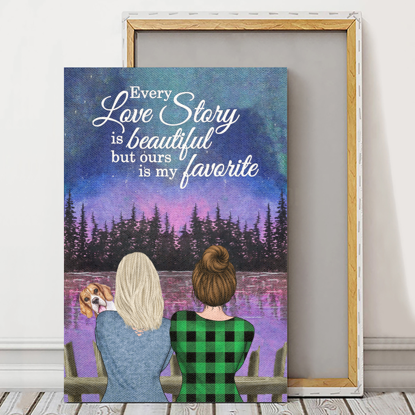 Personalized Canvas/Poster Prints For Friends/Pet Lovers - Best Gift Personalized With Dogs/Cats Breed & Names - I Love You To The Moon & Back - (Up To 3 Pets/Dogs/Cats)