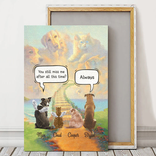 Personalized Canvas/Poster Prints for Friends/Pet Lovers - Amazing Gift Personalized With Dogs/Cats breed & Names - Pets' conversation