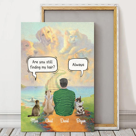 Personalized Poster/Framed Canvas/Unframed Canvas For Pet Lovers, Best Gift With Custom Names, Dogs, Cats - Mom/Dad and Pets' Conversation - Furlidays