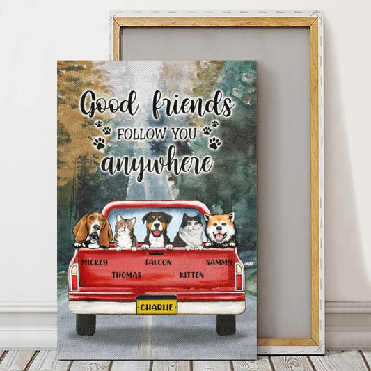 Personalized Canvas Poster Prints for Pet Lovers - Amazing Gift with Personalized Name/Dogs/Cats - The Journey Of Life Is Sweeter When Traveled