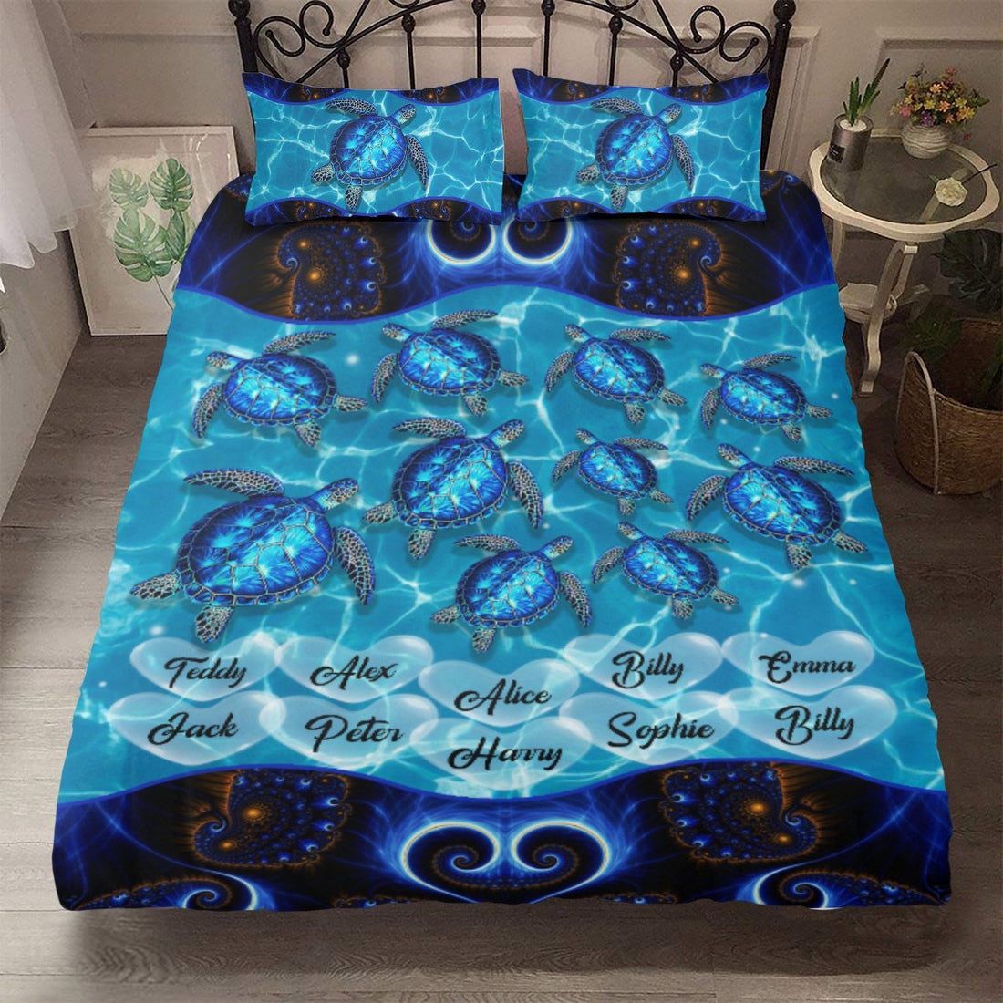 Personalized Bedding set for Turtle Lovers/Friend Best Gift with custom Name - We are in the Ocean - Furlidays