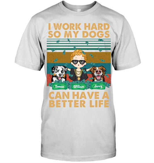 Custom 2D Shirt/Tshirt/Hoodie/Sweatshirt - Dog Shirt - Cat Shirt - Pets Can A Have Better Life - Up To 2 Pets/Dogs/Cats