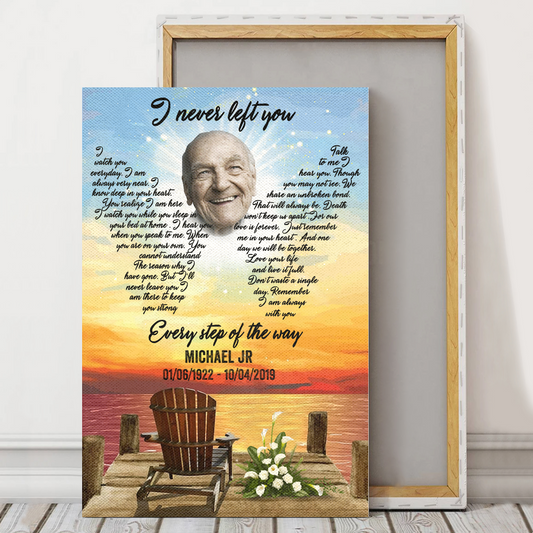 Personalized Canvas/Poster for Family - Best Gift with your own photos - I never left you - Parents in the Heaven