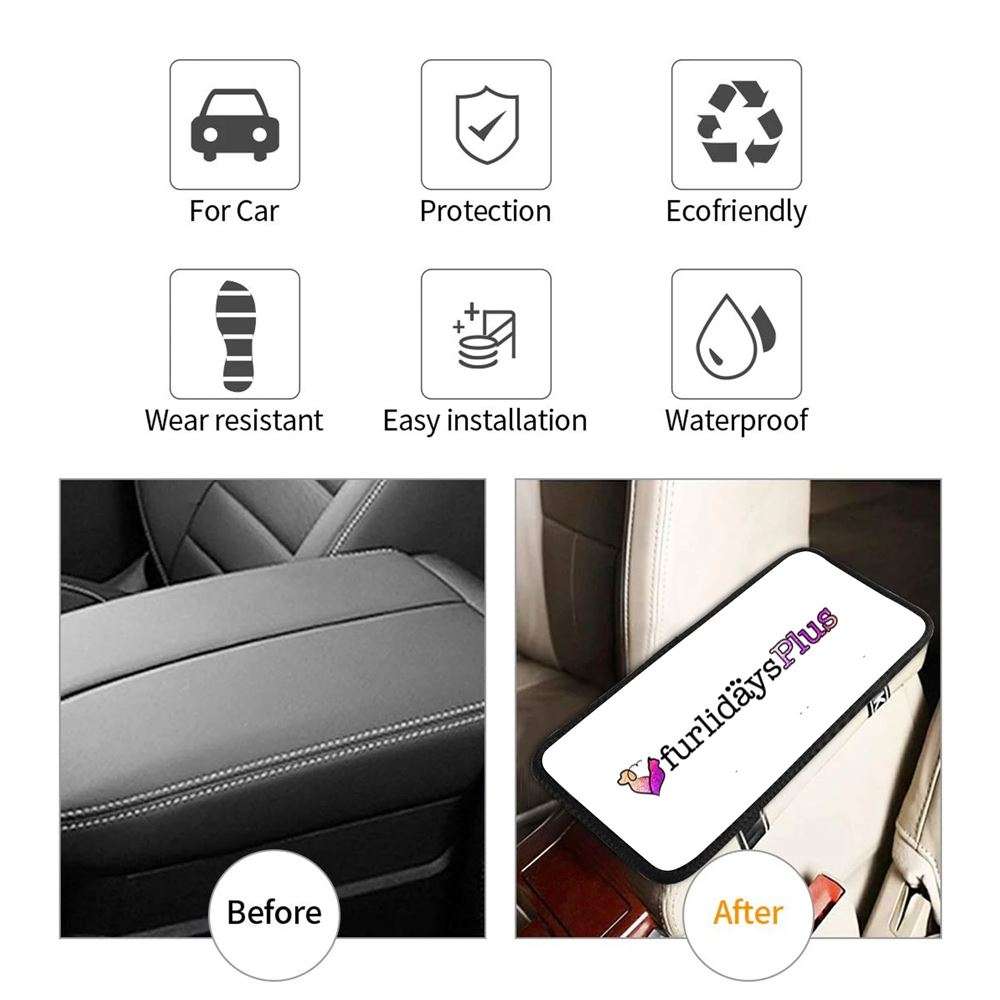 Cat White Butterfly I Will Send Them Without Wings Car Center Console Cover, Christian Armrest Pad Cover, Gift For Cat Lover