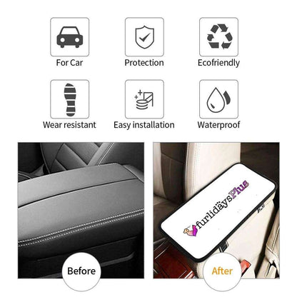 Cat White Butterfly I Will Send Them Without Wings Car Center Console Cover, Christian Armrest Pad Cover, Gift For Cat Lover